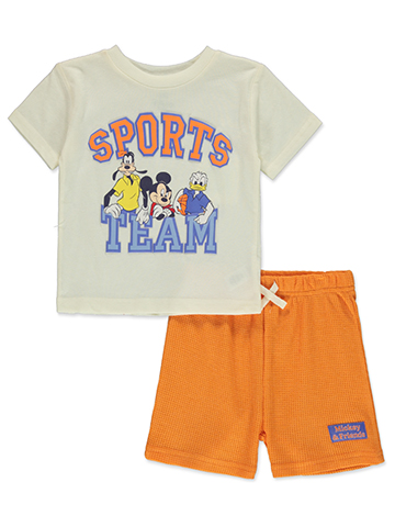 Disney Mickey Mouse Baby Boys' 2-Piece Donald Duck Goofy Shorts Set Outfit - CookiesKids.com