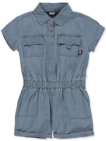DKNY Girls' Woven Romper - CookiesKids.com
