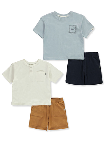 DKNY Boys' 4-Piece Shorts Set Outfit - CookiesKids.com
