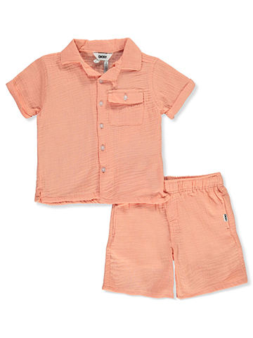 DKNY Boys' 2-Piece Cabana Shorts Set Outfit - CookiesKids.com