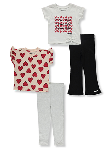 DKNY Girls' 4-Piece Pants Set Outfit - CookiesKids.com