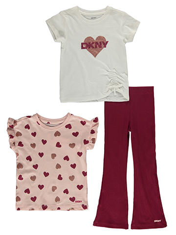 DKNY Girls' 3-Piece Leggings Set Outfit - CookiesKids.com