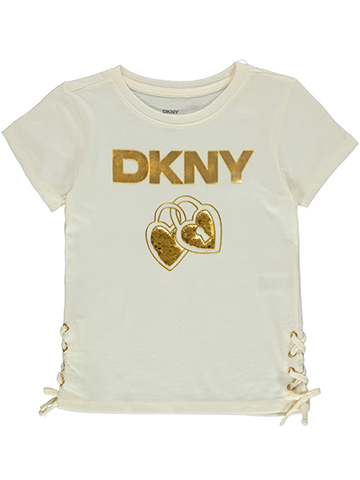 DKNY Girls' Sequin Heart T-Shirt - CookiesKids.com