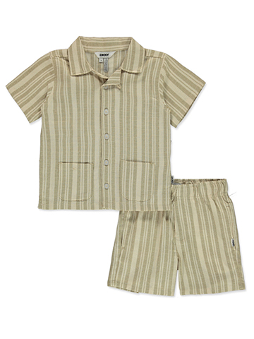 DKNY Boys' 2-Piece Cabana Shorts Set Outfit - CookiesKids.com