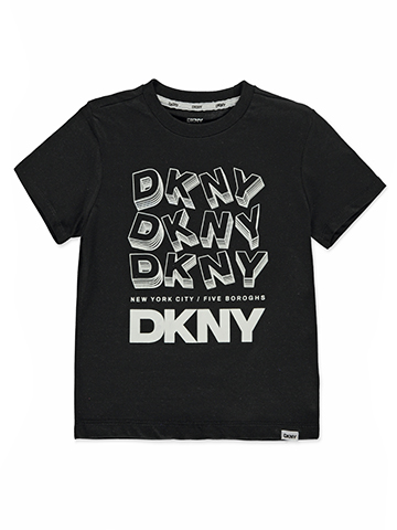 DKNY Boys' Short Sleeve NYC Five Boroghs Logo Graphic Tee - CookiesKids.com