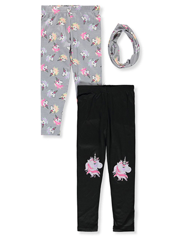 Freestyle Revolution Girls' 2-Pack Unicorn Leggings With Headband - CookiesKids.com