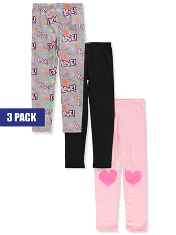 Freestyle Revolution Girls' 3-Pack Leggings - CookiesKids.com