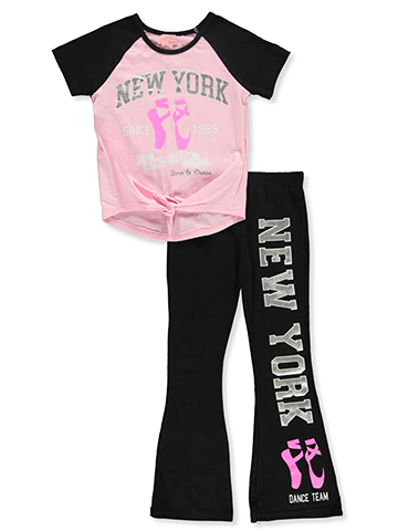 Freestyle Revolution Girls' 2-Piece Flared Leggings Set Outfit - CookiesKids.com