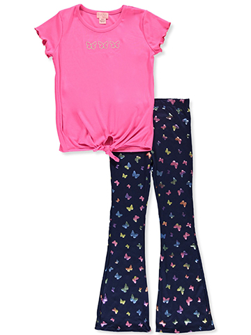 Freestyle Revolution Girls' 2-Piece Flared Leggings Set Outfit - CookiesKids.com