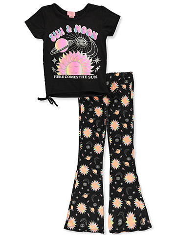 Freestyle Revolution Girls' 2-Piece Flared Leggings Set Outfit - CookiesKids.com
