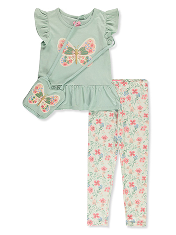 Freestyle Revolution Girls' 3-Piece Leggings Set Outfit - CookiesKids.com
