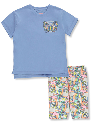 Freestyle Revolution Girls' 2-Piece Bike Shorts Set Outfit - CookiesKids.com