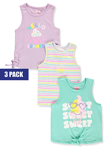 Freestyle Revolution Girls' 3-Pack Ice Cream Tank Tops - CookiesKids.com