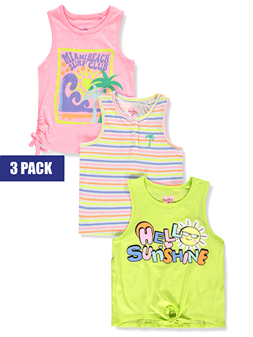 Freestyle Revolution Girls' 3-Pack Sunshine Tank Tops - CookiesKids.com