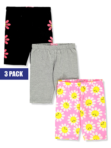 Freestyle Revolution Girls' 3-Pack Flower Power Bike Shorts - CookiesKids.com