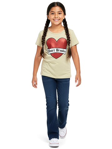 Girls First Girls' 2-Piece Haertbreaker Jeans Set Outfit - CookiesKids.com