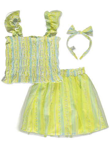 Girls First Girls' 3-Piece Skirt Set Outfit - CookiesKids.com