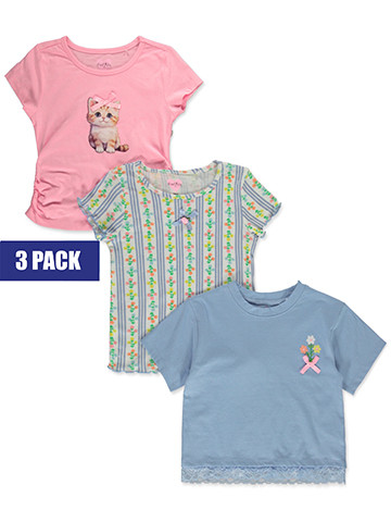 Freestyle Revolution Girls' 3-Pack Kitty T-Shirts - CookiesKids.com