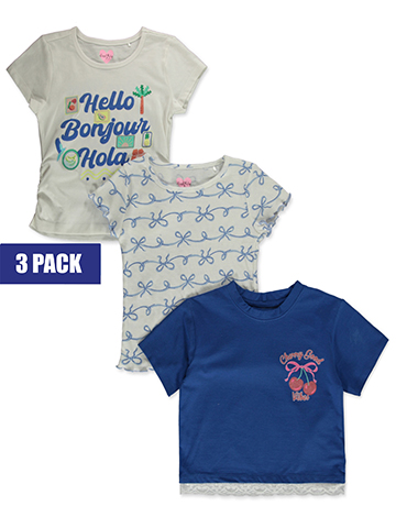 Freestyle Revolution Girls' 3-Pack Bonjour T-Shirts - CookiesKids.com
