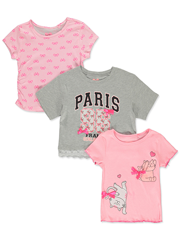 Paris Girls Graphic T-Shirt Set, 3-Piece Bundle - CookiesKids.com