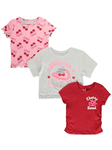 Freestyle Revolution Girls' Cherry Print T-Shirt Set of Three - CookiesKids.com