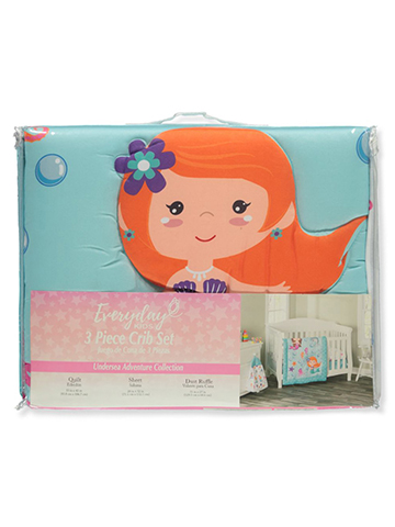 Everyday Kids Baby Girls' 3-Piece Mermaid Crib Set - CookiesKids.com