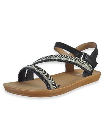 Eddie Marc Girls' Shimmer Strap Sandals - CookiesKids.com