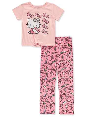 Hello Kitty Girls' 2-Piece Leggings Set Outfit - CookiesKids.com