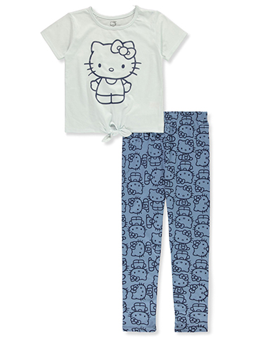 Hello Kitty Girls' 2-Piece Leggings Set Outfit - CookiesKids.com