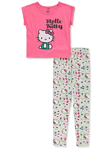 Hello Kitty Girls' 2-Piece Leggings Set Outfit - CookiesKids.com
