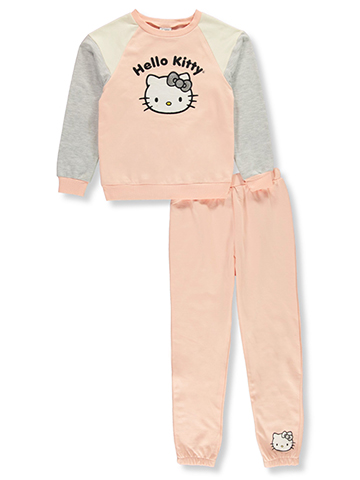 Hello Kitty Girls' 2-Piece Joggers Set Outfit - CookiesKids.com