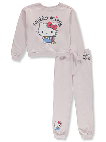 Hello Kitty Girls' 2-Piece Joggers Set Outfit - CookiesKids.com