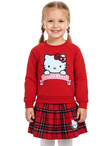 Hello Kitty Girls' 2-Piece Sweater Skirt Set Outfit - CookiesKids.com