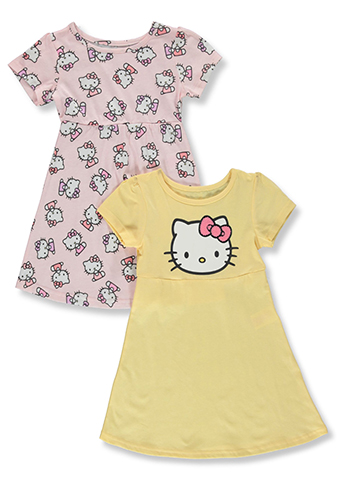 Hello Kitty Girls' 2-Pack T-Shirt Dress Set - CookiesKids.com