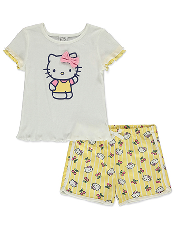 Hello Kitty Girls' 2-Piece Shorts Set Outfit - CookiesKids.com