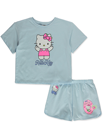 Hello Kitty Girls' 2-Piece Sweet Shorts Set Outfit - CookiesKids.com