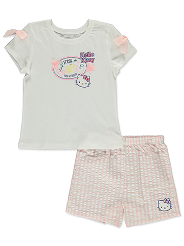 Hello Kitty Girls' 2-Piece Bows Shorts Set Outfit - CookiesKids.com