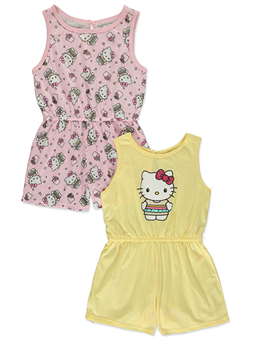 Hello Kitty Girls' 2-Pack Snack Rompers - CookiesKids.com