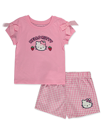 Hello Kitty Girls' 2-Piece Bows Shorts Set Outfit - CookiesKids.com