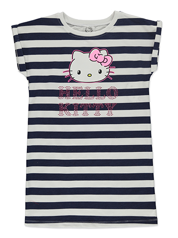 Hello Kitty Girls' Gem Stud T-shirt Dress - CookiesKids.com