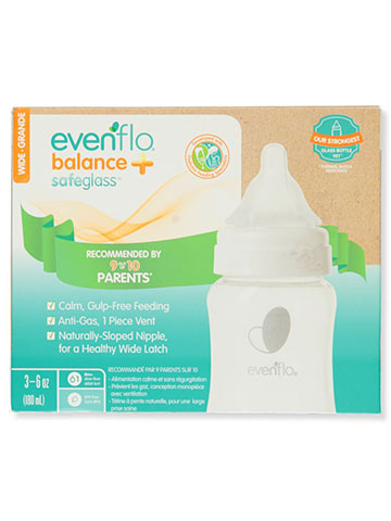 Evenflo Balance+ Safeglass Baby Bottle (3-6 oz.) - CookiesKids.com
