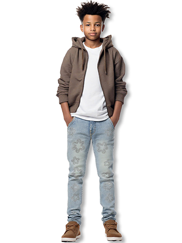 FWRD Boys' Crystal Flower Skinny Fit Jeans - CookiesKids.com
