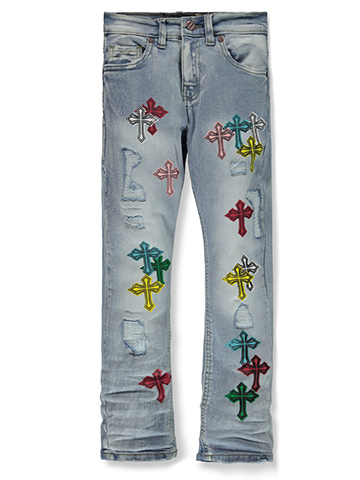 FWRD Boys' Colorful Cross Skinny Jeans - CookiesKids.com