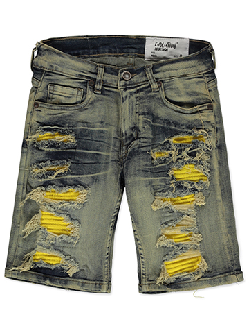 Evolution in Design Boys' Ribbed Denim Shorts - CookiesKids.com