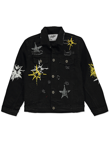 Evolution in Design Boys' Denim Jacket with Star Embroidery - CookiesKids.com