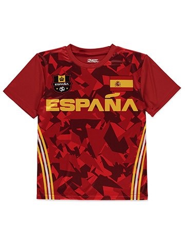Fast Action Boys' Spain Soccer Jersey - CookiesKids.com