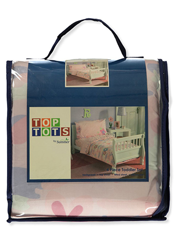 Top Tots by Summer Girls' 4-Piece Flowers Toddler Bed Set - CookiesKids.com