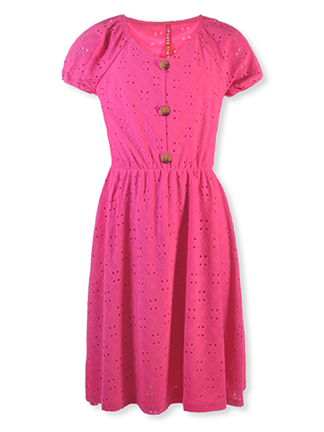 Cute 4 U Girls' Flower Puff Dress - CookiesKids.com