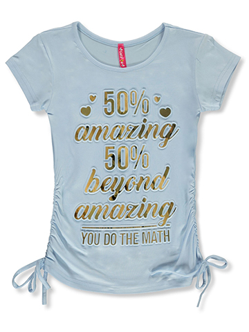 Cute 4 U Girls' Amazing Hearts Knotted T-Shirt - CookiesKids.com