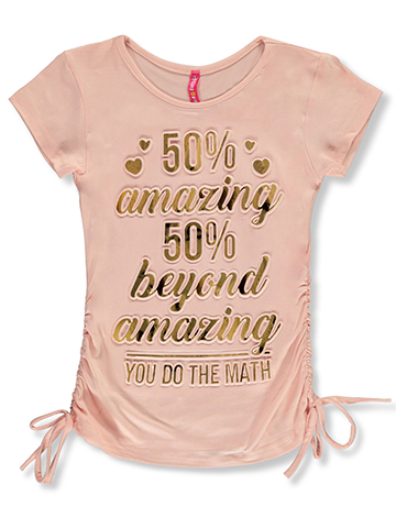 Cute 4 U Girls' Amazing Hearts Knotted T-Shirt - CookiesKids.com